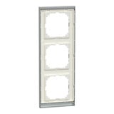 Merten Decor-Rahmen dreifach mit Montagerichtung horizontal und vertikal, Kunststoff, matt schiefer, Retail