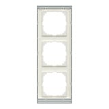 Merten Decor-Rahmen dreifach mit Montagerichtung horizontal und vertikal, Kunststoff, matt schiefer, Retail