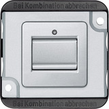 Merten Kreuzschalter Einsatz einpolig aluminium, Retail