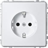 Merten Schutzkontaktsteckdose mit erhöhtem Berührungsschutz weiß, Retail