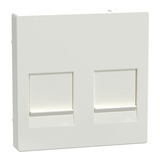 Merten Zentralplatte zweifach passend für Modular Jack weiß, Retail