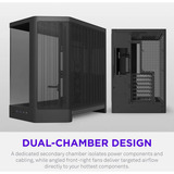 NZXT H6 ( 2026 ) All Black, Tower-Gehäuse schwarz, Tempered Glass x 2