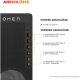 OMEN 16L Gaming Desktop TG03-0151ng, Gaming-PC schwarz, Windows 11 Home