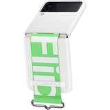 SAMSUNG Silicone Cover mit Strap, Handyhülle weiß/grün, Samsung Galaxy Z Flip3 5G