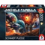 Schmidt Spiele Michele Farella: Kosmsche Farbenpracht - Reise ins Weltall, Puzzle 1000 Teile