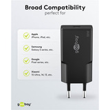 goobay USB-C PD GaN Schnellladegerät Slim (30 W) schwarz