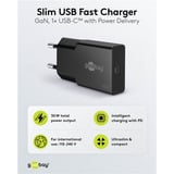 goobay USB-C PD GaN Schnellladegerät Slim (30 W) schwarz