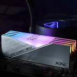 ADATA CUDIMM 48 GB DDR5-9200 (2x 24 GB) Dual-Kit, Arbeitsspeicher silber, AX5CU9200C4224G-DCLACRSG, XPG Lancer Neon RGB