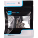 Alphacool Core Push Mounting 17mm M3/M4/UNC 6-32 Set 4x, Befestigung/Montage schwarz/silber, 17 mm