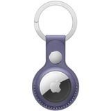 Apple AirTag Schlüsselanhänger aus Leder, Hülle violett