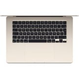 Apple MacBook Air (15") 2024, Notebook champagner, Polarstern, M3, 10-Core GPU, macOS, Deutsch, 38.9 cm (15.3 Zoll), 256 GB SSD