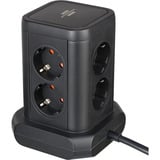 Steckdosenturm 8-fach, 2x USB-A, 1x USB-C, Steckdosenleiste