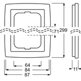 Busch-Jaeger Rahmen vierfach chrom, Retail