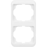 Busch-Jaeger Rahmen zweifach senkrecht, Abdeckrahmen, alpha Designlinie, glänzend, Kunststoff weiß (glänzend), Retail