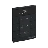 Busch-Jaeger Raumtemperaturregler mit Bedienfunktion sechsfach, Unterputz, mit LED-Anzeige, matt schwarz (matt), Retail