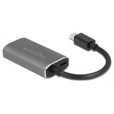 DeLOCK Aktiver Adapter, mini DisplayPort Stecker > HDMI 8K Buchse schwarz/grau, 20cm,  mit HDR Funktion