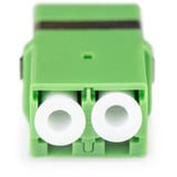 Digitus LWL Kupplung, Duplex, LC/APC > LC/APC Buchse, Single Mode OS2 grün, ohne Flansch