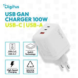 Digitus USB GaN Charger 100W, 2x USB-C, 1x USB-A, Ladegerät 