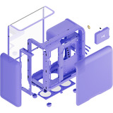 HYTE X50 Taro Milk, Tower-Gehäuse violett, Tempered Glass