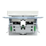 Merten Schutzkontakt-Steckdose mit USB-Ladegerät, Unterputz, 16 Ampere, 250 Volt, System M weiß (glänzend), Retail