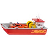 SIKU SUPER Feuerwehr Arbeitsboot, Spielfahrzeug rot/grau