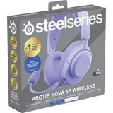 SteelSeries Arctis Nova 3P Wireless Lavender, Gaming-Headset lavendel, Für Playstation, Bluetooth, WiFi, Mobile App Control