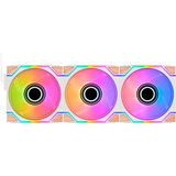 Thermaltake SWAFAN 120 EX INFINITY ARGB Sync PC Cooling Fan Wood Edition, Gehäuselüfter weiß, 3er-Pack, 120 mm, 124 mm
