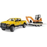 bruder 02546 RAM Rental Service mit Minibagger, Modellfahrzeug 