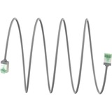 goobay Ultraflexibles Cat.8.1 Patchkabel slim, U/FTP grau, 5 Meter, extrakurze Stecker