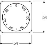Busch-Jaeger Abdeckung 120 Minuten für Zeitschaltuhr, Rahmen weiß, Retail