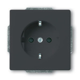 Busch-Jaeger Schutzkontakt Steckdosen-Einsatz mit erhöhtem Berührungsschutz anthrazit, Retail