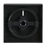 Busch-Jaeger Zentralscheibe matt für Drehdimmer Typ 6540-885-102 mit transparentem Leuchtring, Abdeckung schwarz (matt), Retail