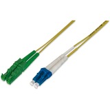 Digitus LWL Patchkabel Duplex, E2000 (8° APC) > LC (UPC) Stecker, Singlemode OS2 gelb, 2 Meter