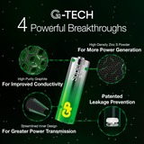 GP Batteries GP Super Alkaline Batterie AA Mignon, LR06, 1,5Volt 4 Stück, mit neuer G-Tech Technologie