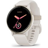 Garmin vívoactive 5, Smartwatch elfenbein/cremegold, 42 mm, Silikon-Armband
