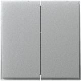 Gira Wippe zwei fach gerade, Abdeckung aluminium, Retail