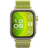 Huawei Watch Fit 4 Pro (Seiya-B29W), Smartwatch titan, grünes Nylonarmband