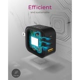 ICY BOX 3-Port Steckerladegerät IB-PS103-PD, USB-A + 2x USB-C schwarz, PD 3.0 65W + QC 3.0 36W