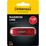 Intenso Rainbow Line 128 GB, USB-Stick rot, USB 2.0