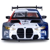 Jamara BMW M4 GT3 Diecast, Modellfahrzeug weiß, Maßstab 1:24, inkl. Knopfzellen