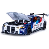 Jamara BMW M4 GT3 Diecast, Modellfahrzeug weiß, Maßstab 1:24, inkl. Knopfzellen