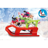 Jamara Snow Play - Schlitten Snow-Star 90cm rot, mit Lehne