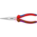 KNIPEX Flachrundzange 26 12 200, Greifzange rot/blau, gezahnte Griffflächen