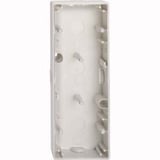 Merten Aufputzgehäuse 3-fach mit geschlossenem Boden und Führungsnuten, IP20, 80x224x37 mm weiß (glänzend), Retail