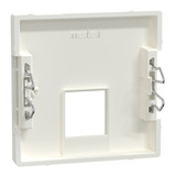 Merten Zentralplatte für RJ12-Telefonsteckdosen-Einsätze glänzend weiß, Retail