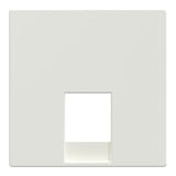 Merten Zentralplatte für RJ12-Telefonsteckdosen-Einsätze glänzend weiß, Retail