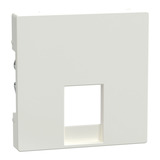 Merten Zentralplatte für RJ12-Telefonsteckdosen-Einsätze glänzend weiß, Retail