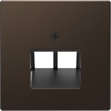 Merten Zentralplatte zweifach für UAE-Einsatz aus Metall, Abdeckung bronze, Retail