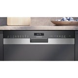 Siemens SN55ZS07CE iQ500, Spülmaschine edelstahl (gebürstet)/schwarz, 60 cm, Home Connect