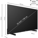 Telefunken XU55FO754S, LED-Fernseher 139 cm (55 Zoll), schwarz, UltraHD/4K, Triple Tuner, Mediaplayer, Smart-TV